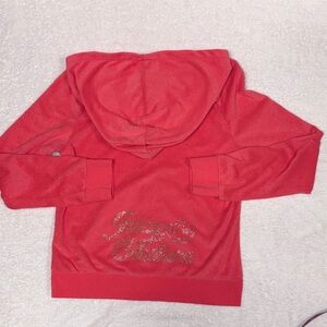 Juicy couture French Terry coral gold zip hoodie size 14